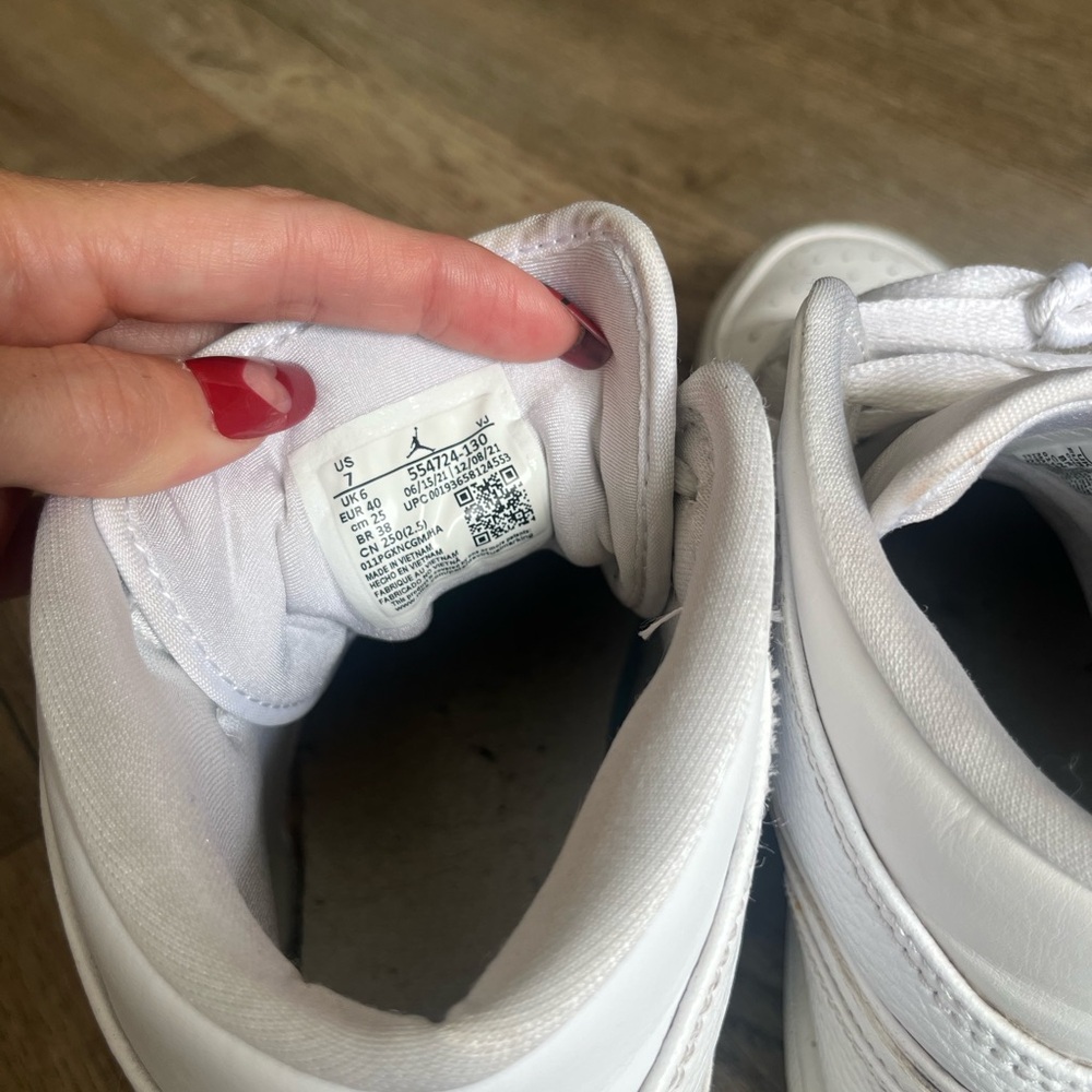 Nike White High-Top Air Jordan Sneakers - Picture 5 of 7